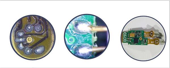 光通訊FPC軟板與光器件焊接， PCB硬板與光器件焊接圖示